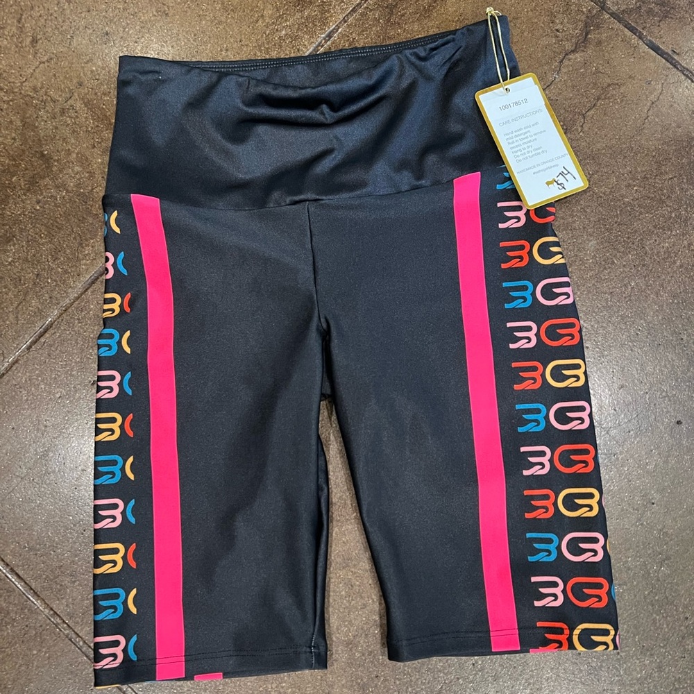 Gold sheep & cyclebar co-branded biker shorts